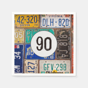 Servilleta De Papel Rusty License Plate 90 Napkins