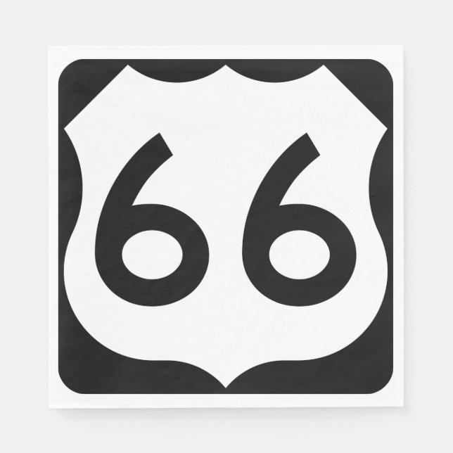 Servilleta De Papel Ruta 66 (Anverso)