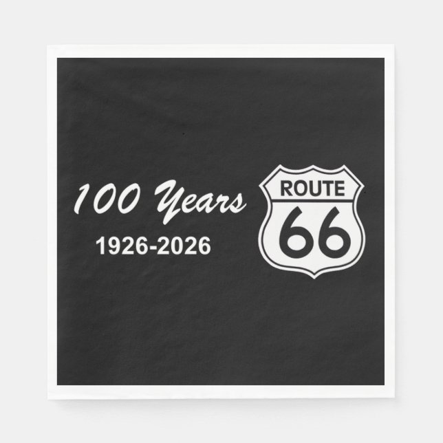 Servilleta De Papel Ruta 66 Centenario Histórico (Anverso)