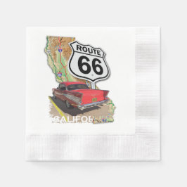 Servilleta De Papel Ruta histórica de California 66
