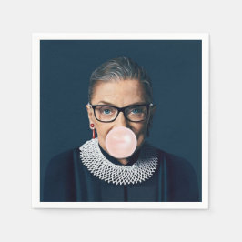 Servilleta De Papel Ruth Bader Ginsburg Soplando chicle rosa