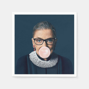 Servilleta De Papel Ruth Bader Ginsburg Soplando chicle rosa