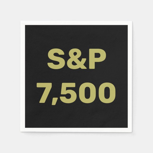 Servilleta De Papel S&P 7,500 Level Stock Market Index Celebration (Anverso)