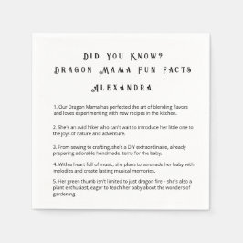 Servilleta De Papel ¿Sabías que? Datos Divertidos de Dragon Mama