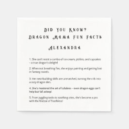 Servilleta De Papel ¿Sabías que? Datos Divertidos de Dragon Mama