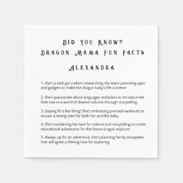 Servilleta De Papel ¿Sabías que? Datos Divertidos de Dragon Mama