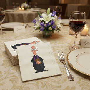 Servilleta De Papel Sacerdote sosteniendo Biblia Personaje Clero IFunn