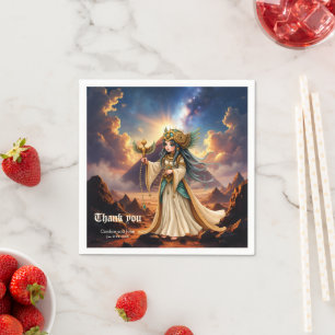 Servilleta De Papel Sacerdotisa Celestial de la Pirámide Dorada