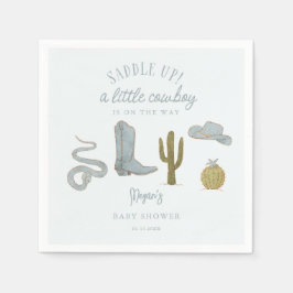 Servilleta De Papel Saddle Up Cowboy Baby Shower