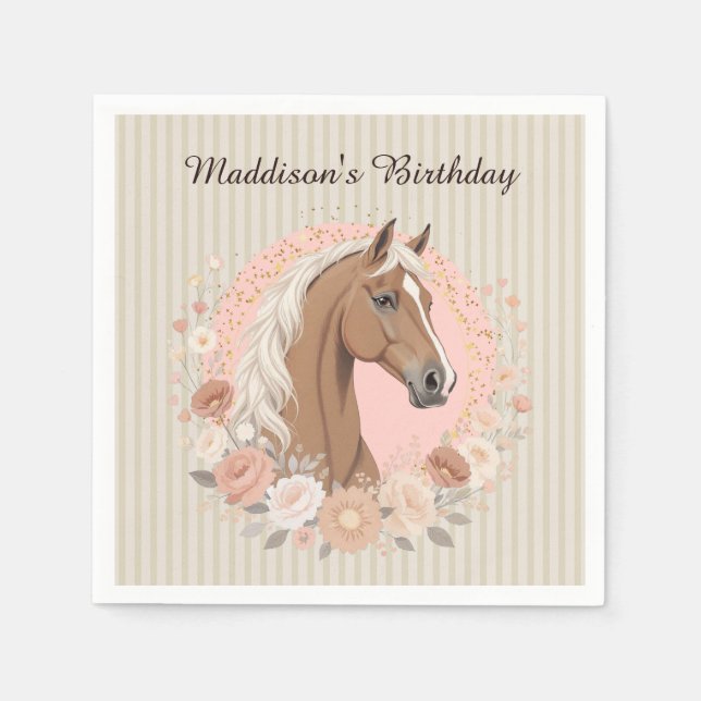 Servilleta De Papel Saddle Up Horse Party (Anverso)