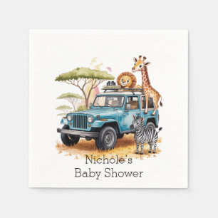 Servilleta De Papel Safari Adventure Boy Baby Shower