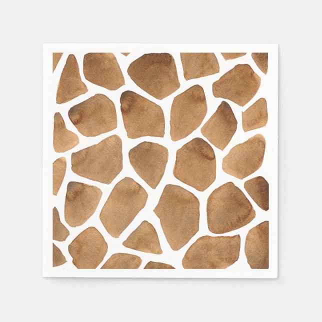 Servilleta De Papel Safari africano | Patrón de guijarros acuáticos (Anverso)