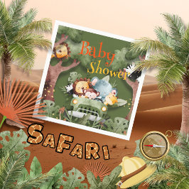 Servilleta De Papel Safari Animals Baby Shower