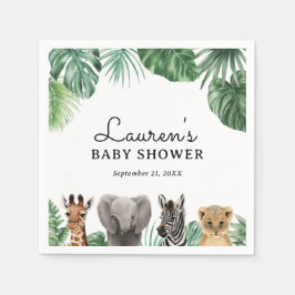 Servilleta De Papel Safari Animals Baby Shower