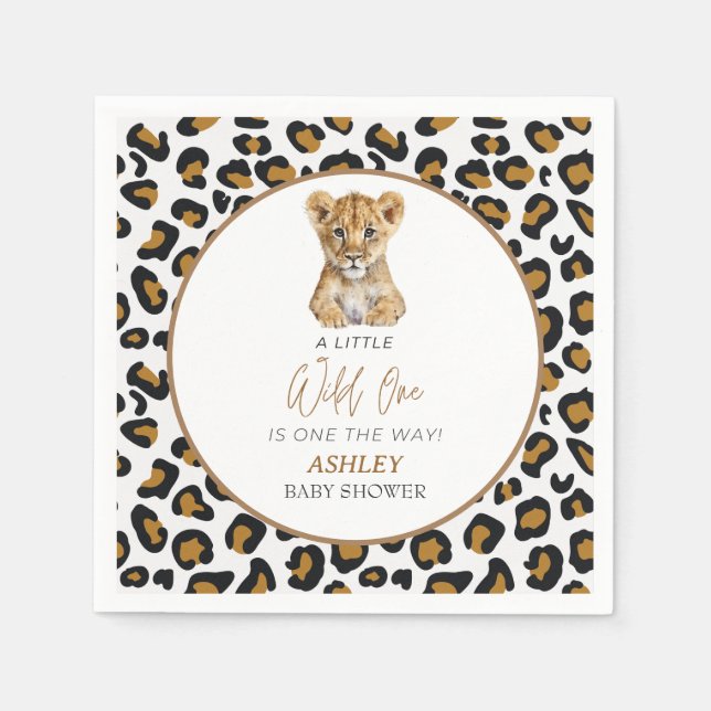 Servilleta De Papel Safari Baby Animals Baby Shower (Anverso)