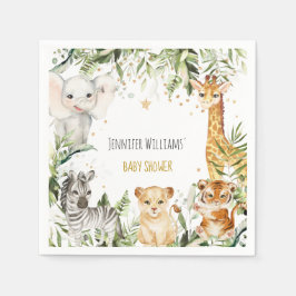 Servilleta De Papel Safari Baby Animals Baby Shower