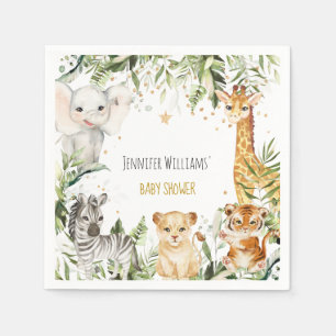Servilleta De Papel Safari Baby Animals Baby Shower