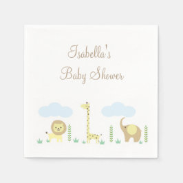 Servilleta De Papel Safari Baby Shower Napkins