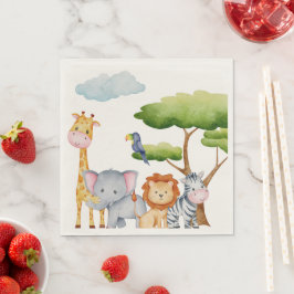 Servilleta De Papel Safari de la jungla tropical, niño bebé