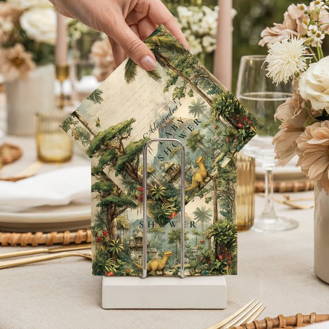 Servilleta De Papel Safari Dino Baby Shower (Subido por el creador)