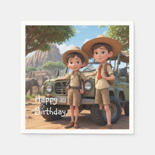 Servilleta De Papel Safari infantil