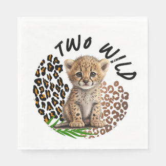Servilleta De Papel Safari Leopard Birthday Wild One dos Fiestas salva