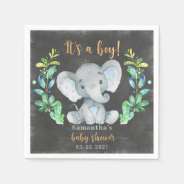 Servilleta De Papel Safari Wild Elephant Baby Shower