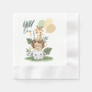 Servilleta De Papel Safari Wild One Baby Paper Napkins!