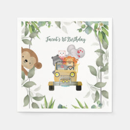 Servilleta De Papel Safari Wild One First Birthday Boy