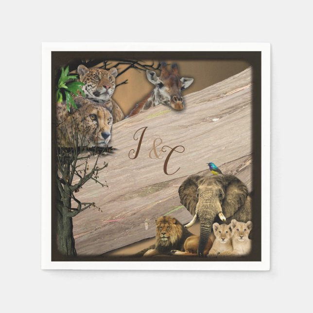 Servilleta De Papel Safari Wildlife Fiesta Napkins (Anverso)