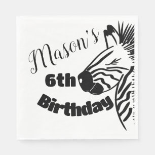 Servilleta De Papel Safari Zebra Hand Drake Fiesta Birthday