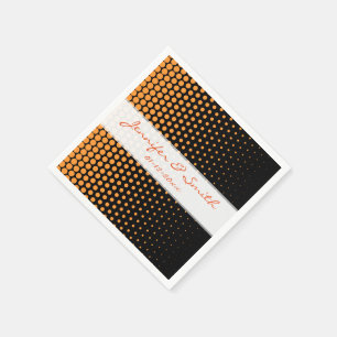Servilleta De Papel Saffron Polka Dot Negro moderno