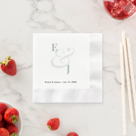 Servilleta De Papel Sage Ampersand | Cóctel Personalizado