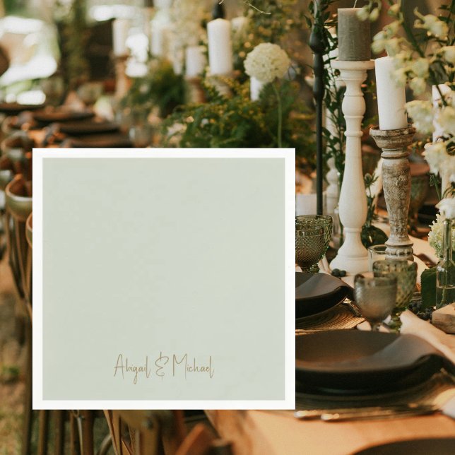 Servilleta De Papel Sage Boda Cocktail (Subido por el creador)