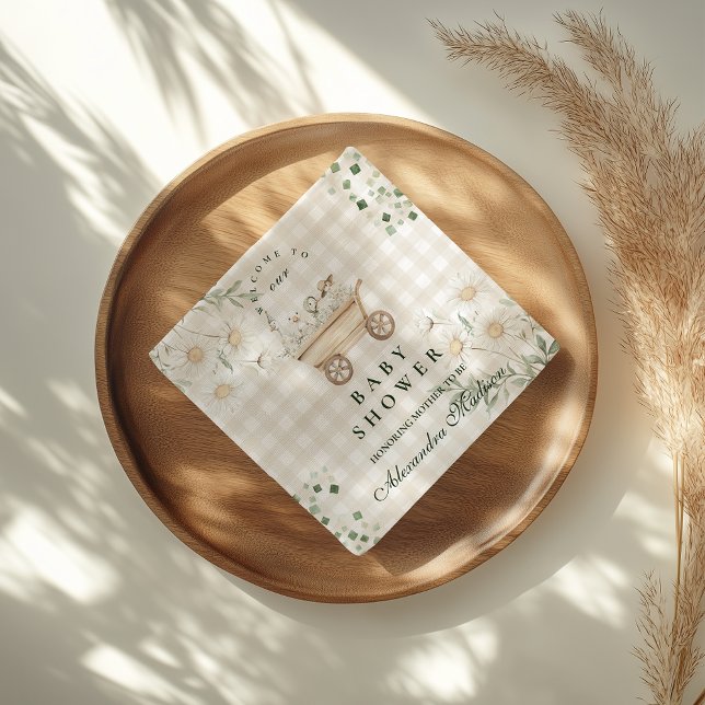 Servilleta De Papel Sage Daisy Silly Goose Baby Shower (Subido por el creador)