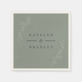 Servilleta De Papel Sage Dream Boda Napkins