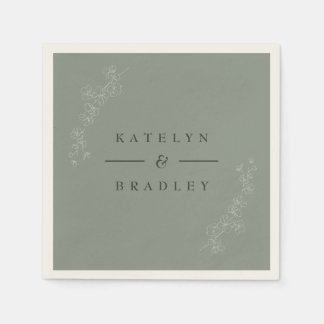 Servilleta De Papel Sage Dream Boda Napkins