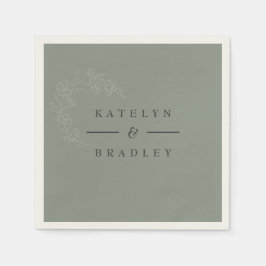 Servilleta De Papel Sage Dream Boda Napkins
