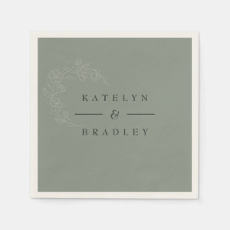 Servilleta De Papel Sage Dream Boda Napkins