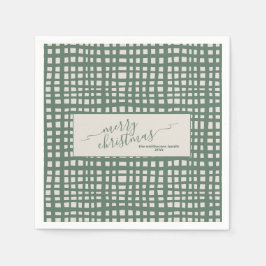 Servilleta De Papel Sage elegante de Nochebuena marfil de Navidad