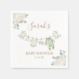 Servilleta De Papel Sage Green Baby Clothes Baby Shower