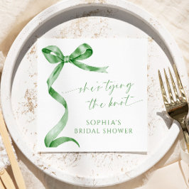 Servilleta De Papel Sage Green Bow está atando la ducha nupcial