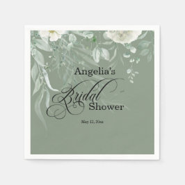 Servilleta De Papel Sage Green Bridal Shower