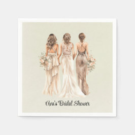 Servilleta De Papel Sage Green Bridesmaids Breower