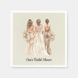 Servilleta De Papel Sage Green Bridesmaids Breower