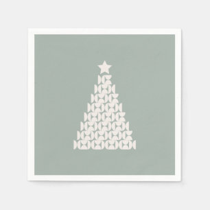 Servilleta De Papel Sage Green Christmas Tree