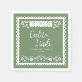 Servilleta De Papel Sage Green Cielito Lindo Talavera Baby Shower