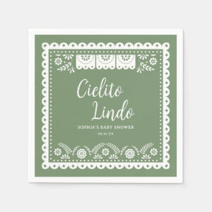 Servilleta De Papel Sage Green Cielito Lindo Talavera Baby Shower