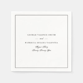 Servilleta De Papel Sage Green Elegant Calligraphy Boda enmarcado