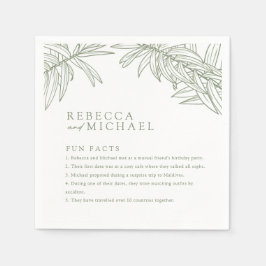 Servilleta De Papel Sage Green Fun Hechos Simple Botánico